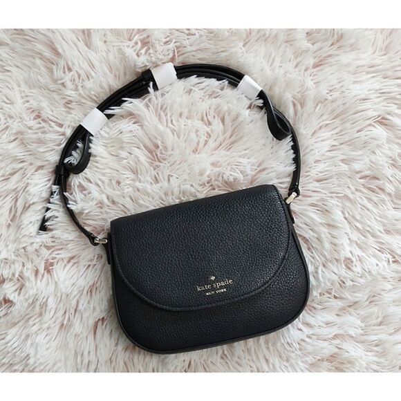 Kate Spade New York Black Leila Mini Flip Crossbody - Picture 1 of 9